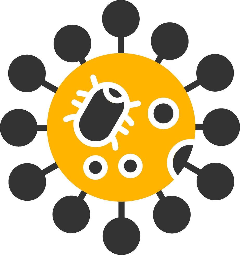 Chlamydia trachomatis Intracellular Pathogen Glyph Two Color vector
