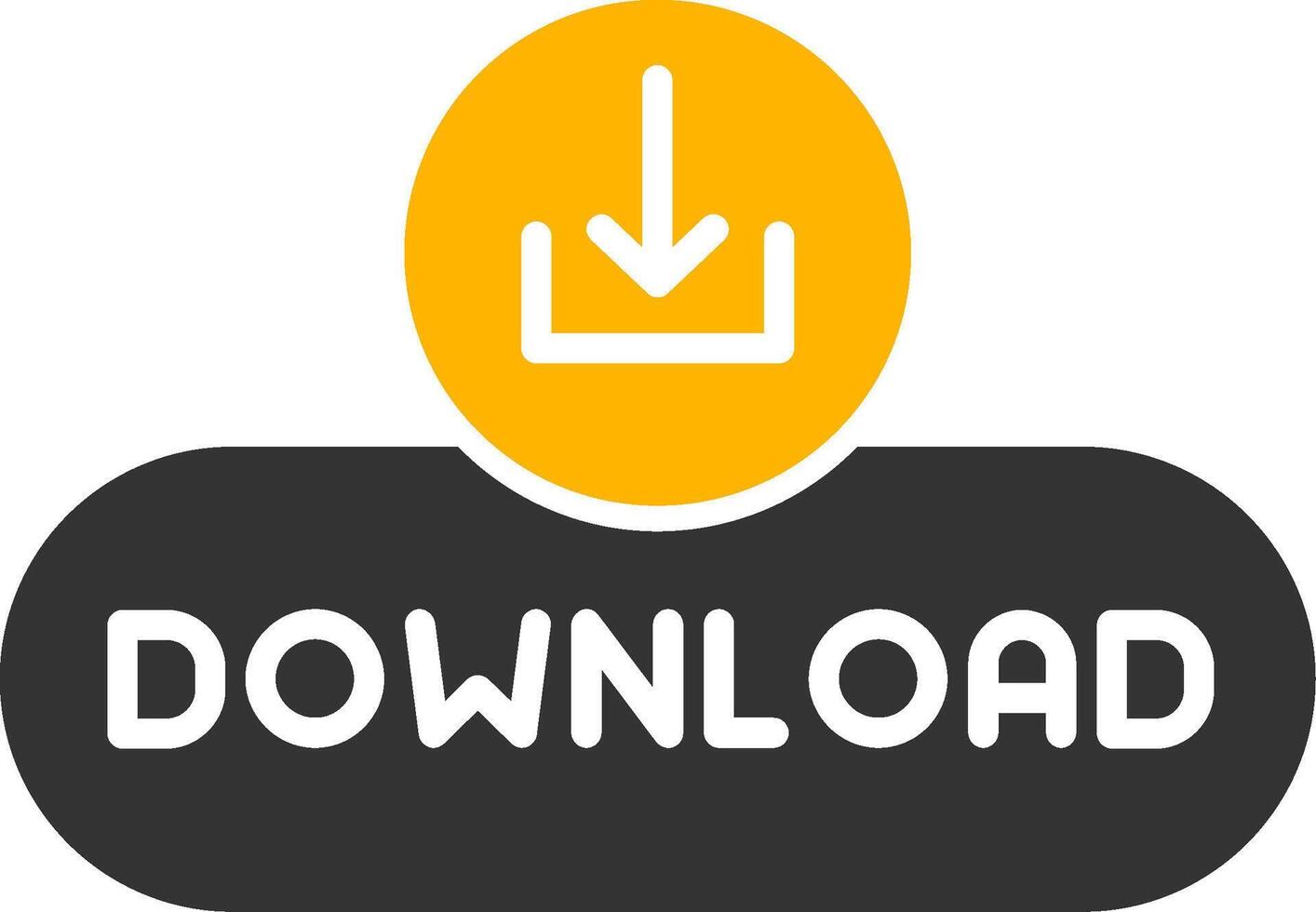 File Download Button Glyph Two Color vector