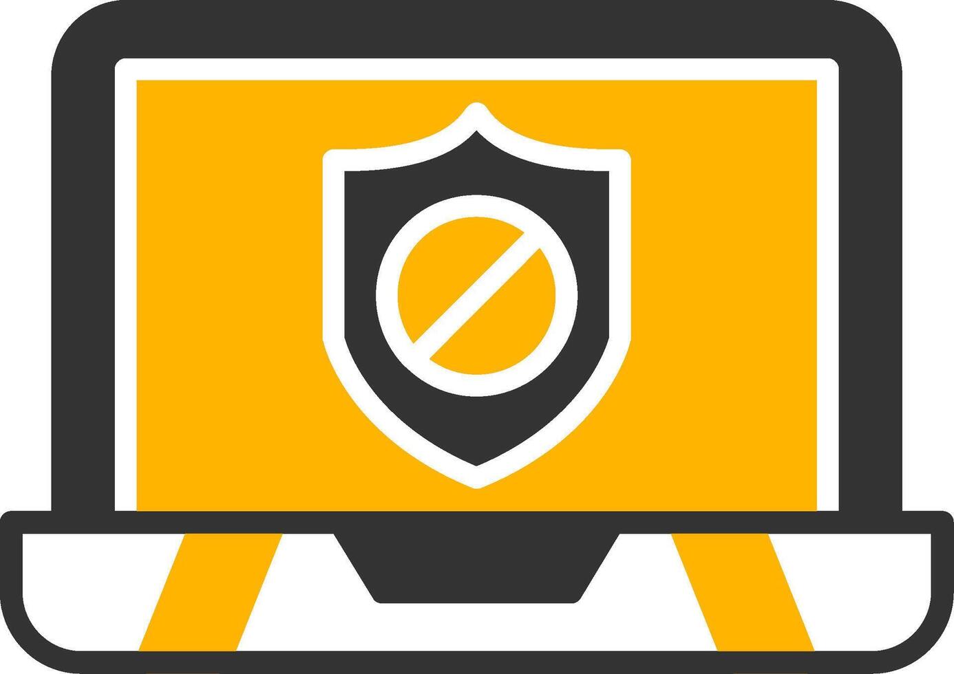 Access Denied Notification Glyph Two Color vector