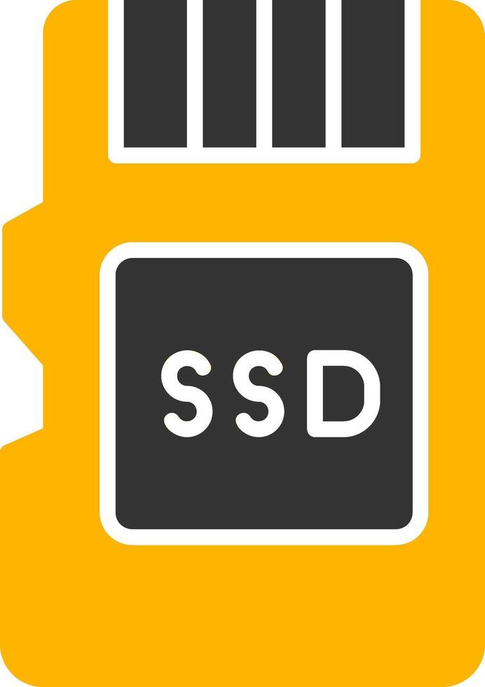 Fast Loading SSD Storage Glyph Two Color vector