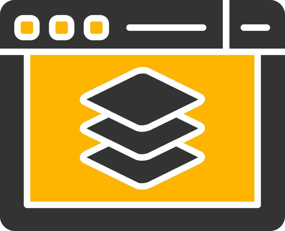 Full Stack Dev Toolbox Glyph Two Color vector