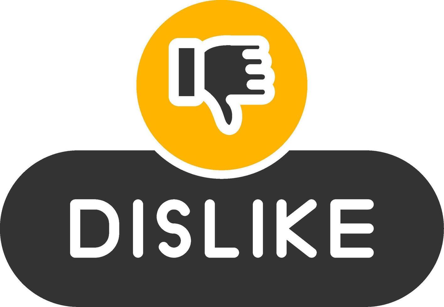 Dislike Reaction Button Glyph Two Color vector