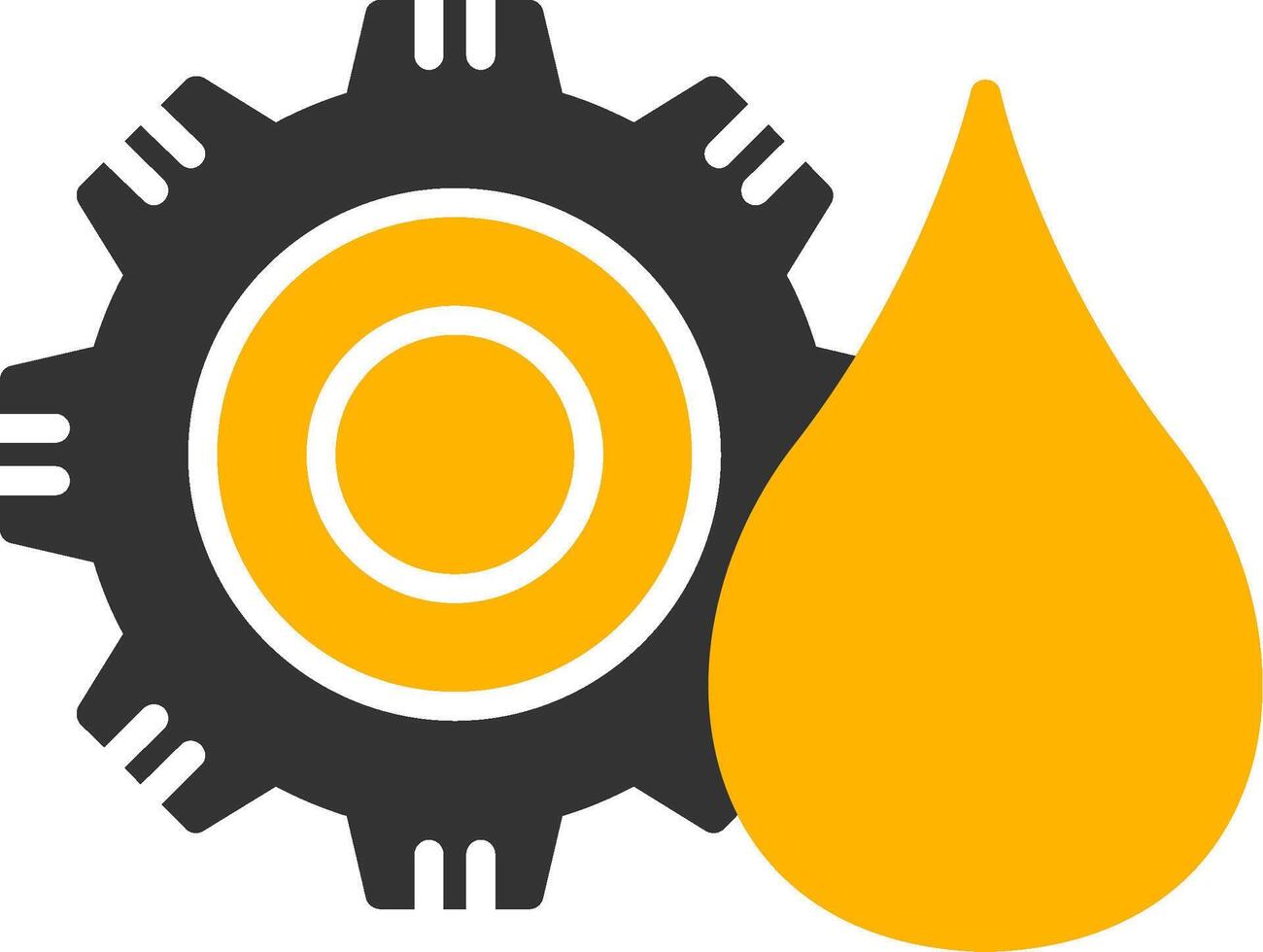 Rotating Water Pump Gear Glyph Two Color vector