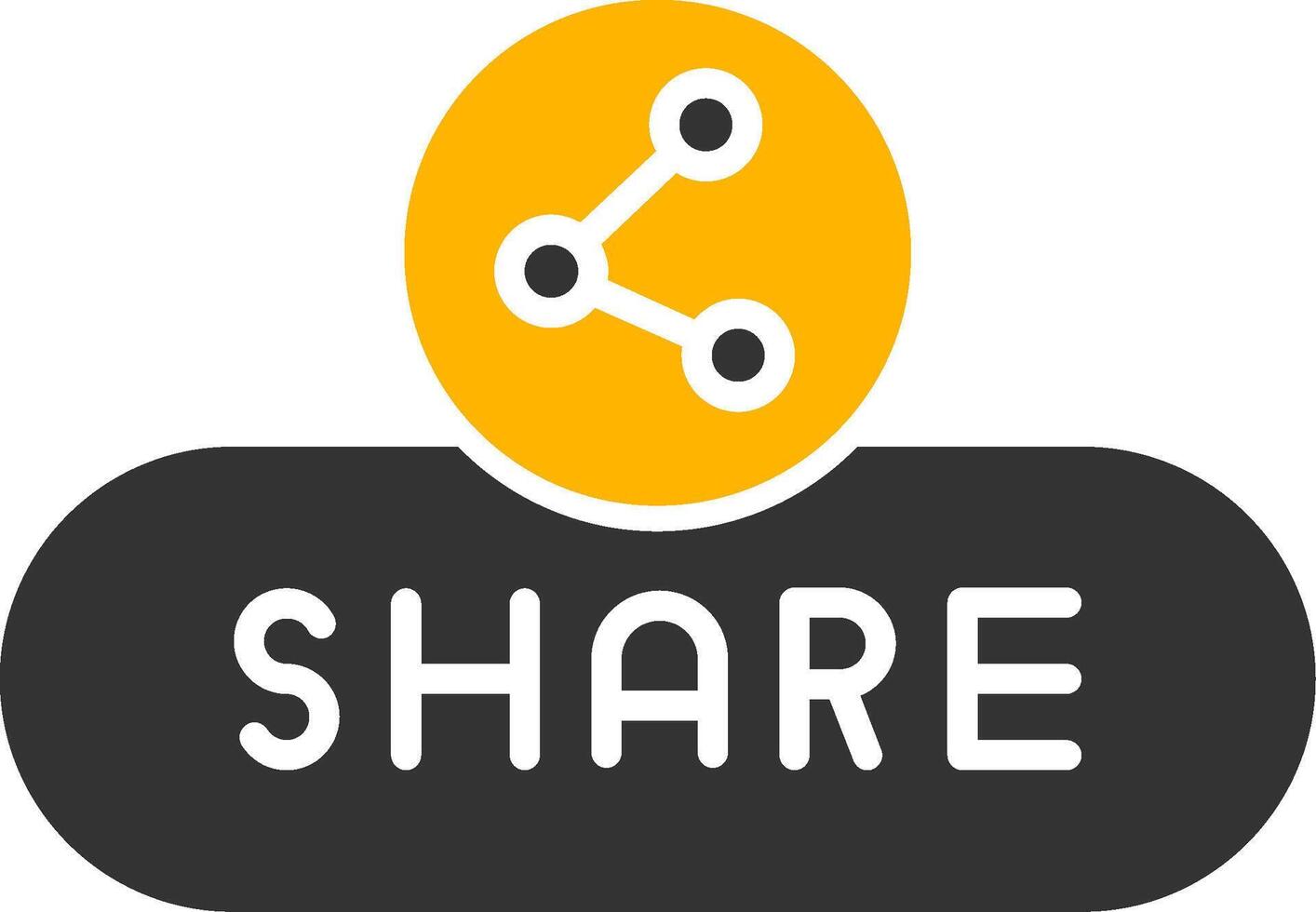 Share Post Button Glyph Two Color vector