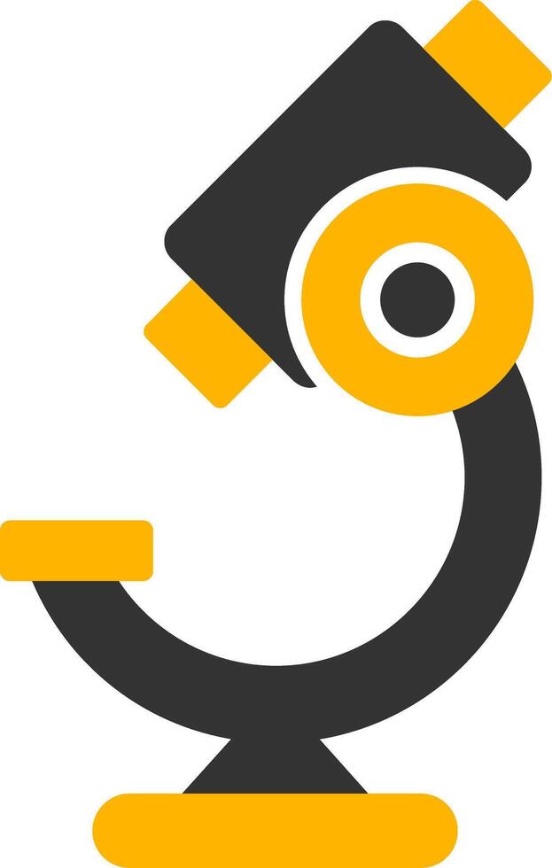 Laboratory Compound Microscope Glyph Two Color vector