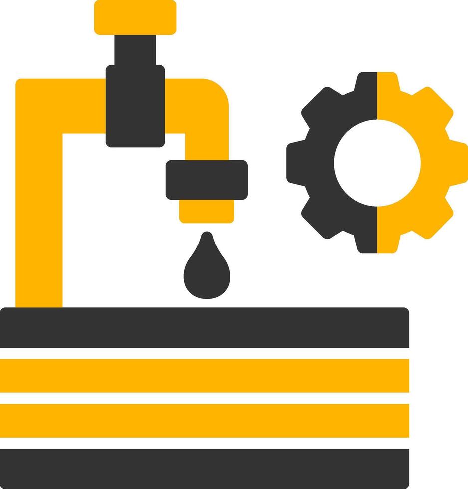 Industrial Water Pump Device Glyph Two Color vector