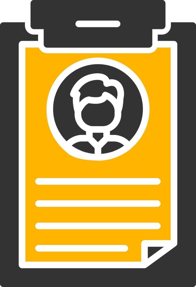 Filling Job Application Form Glyph Two Color vector