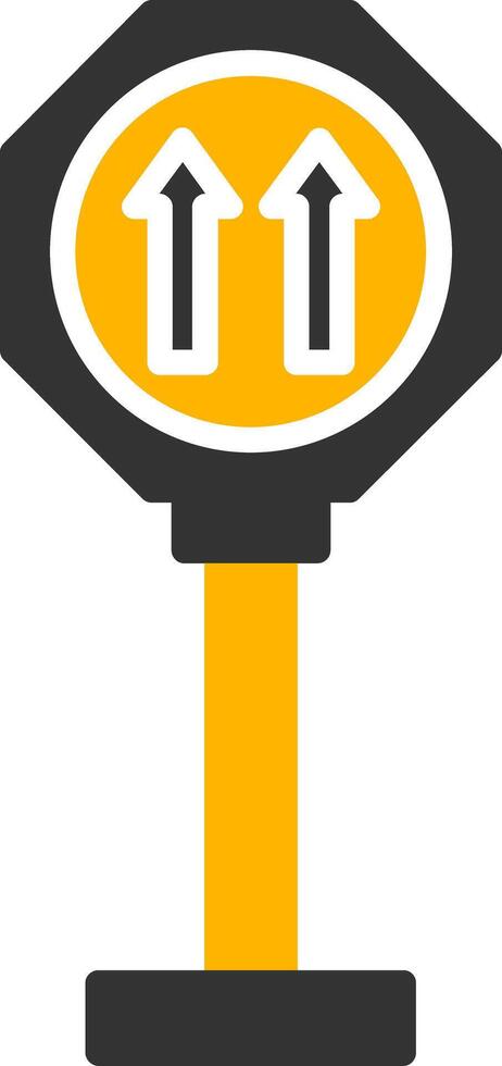 General Road Sign Icon Glyph Two Color vector