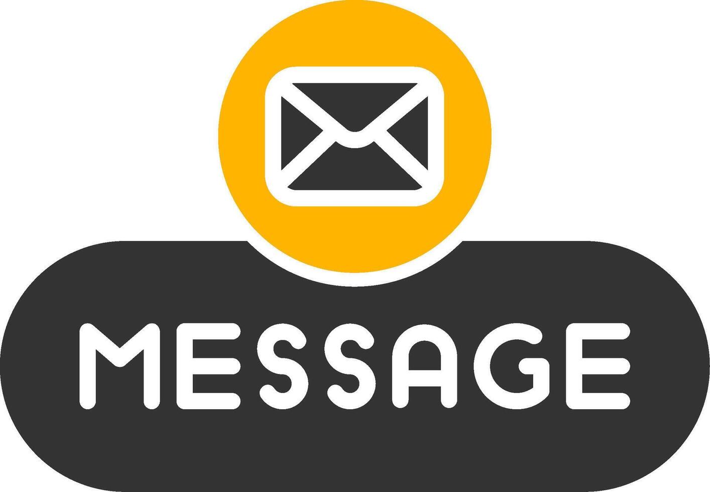 Message User Button Glyph Two Color vector
