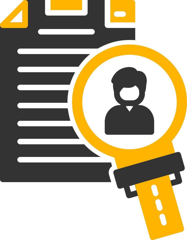 Professional Career Planning Path Glyph Two Color vector