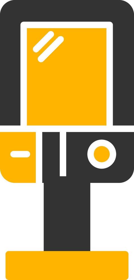 Ticket and Info Kiosk Glyph Two Color vector