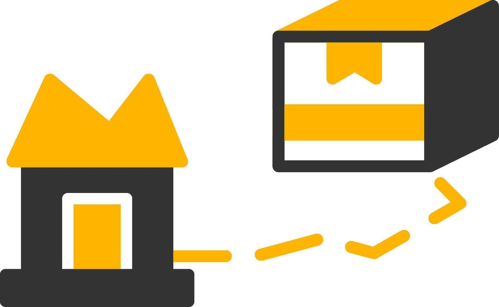 Distribution Channel Efficiency Metrics Glyph Two Color vector