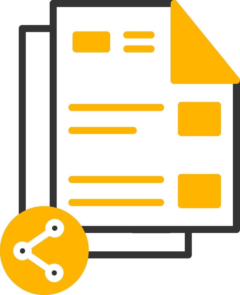 Easy File Sharing Option Glyph Two Color vector