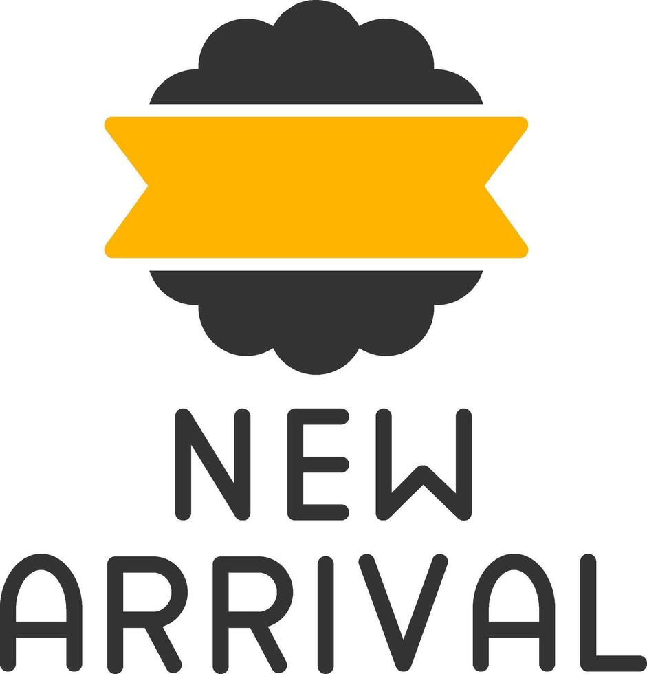 Fresh New Arrival Alert Glyph Two Color vector