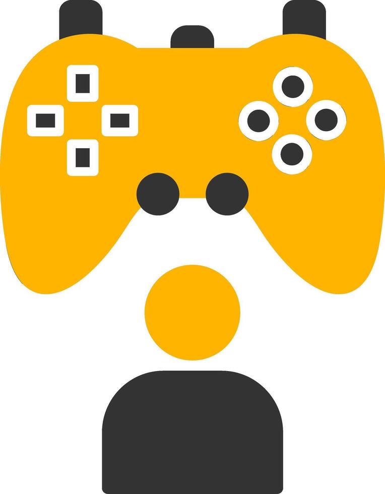 Immersive Multiplayer Mode Glyph Two Color vector
