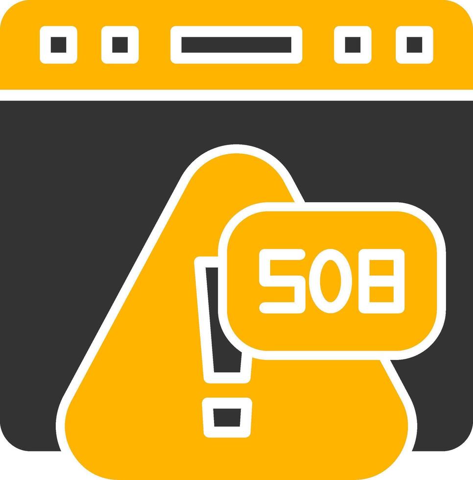 Error 508 Loop Detected Error Glyph Two Color vector