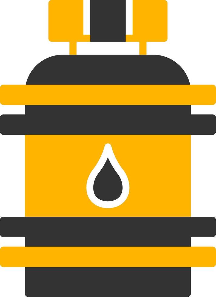 Portable Rainwater Storage Barrel Glyph Two Color vector