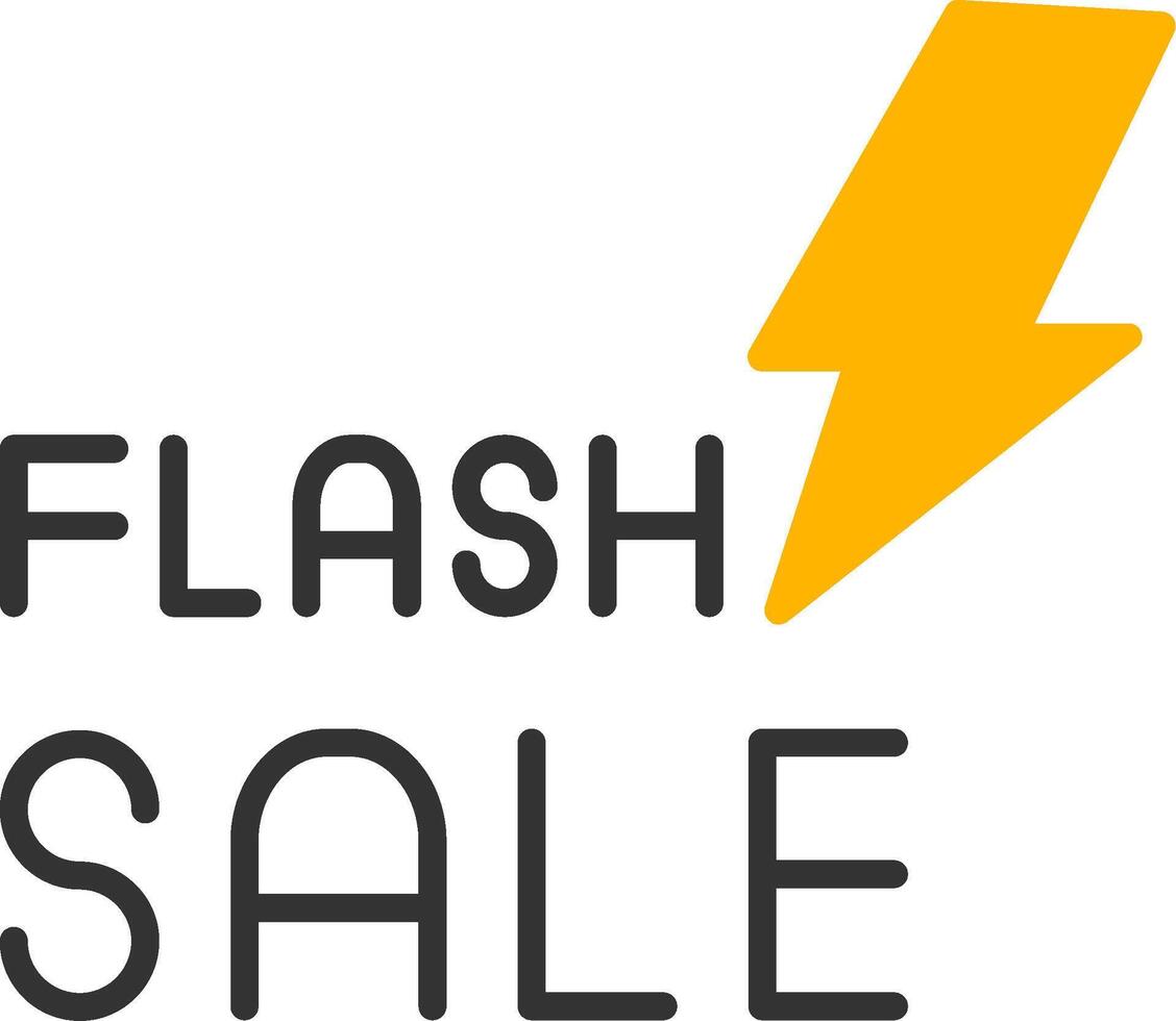 Flash Sale Announcement Glyph Two Color vector