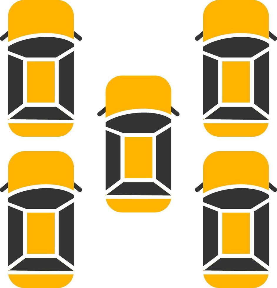 Urban Parallel Parking Glyph Two Color vector