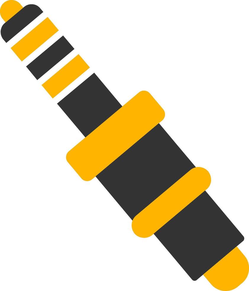 Platinum Spark Plug Glyph Two Color vector