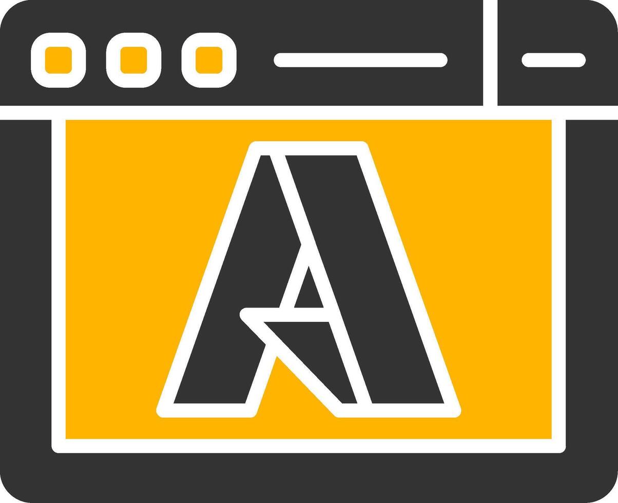 Microsoft Azure Services Glyph Two Color vector