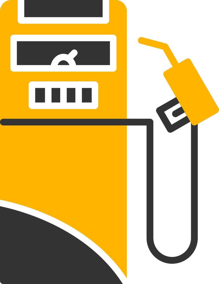 Electronic Fuel Pump Glyph Two Color vector