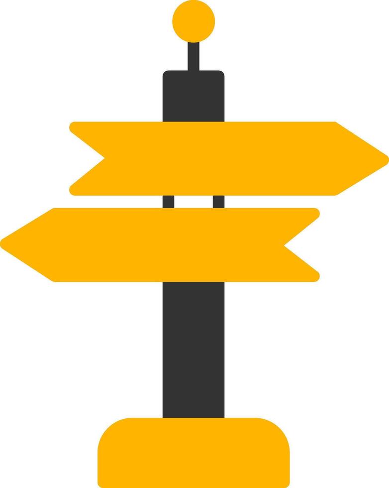 Platform Directional Sign Panel Glyph Two Color vector