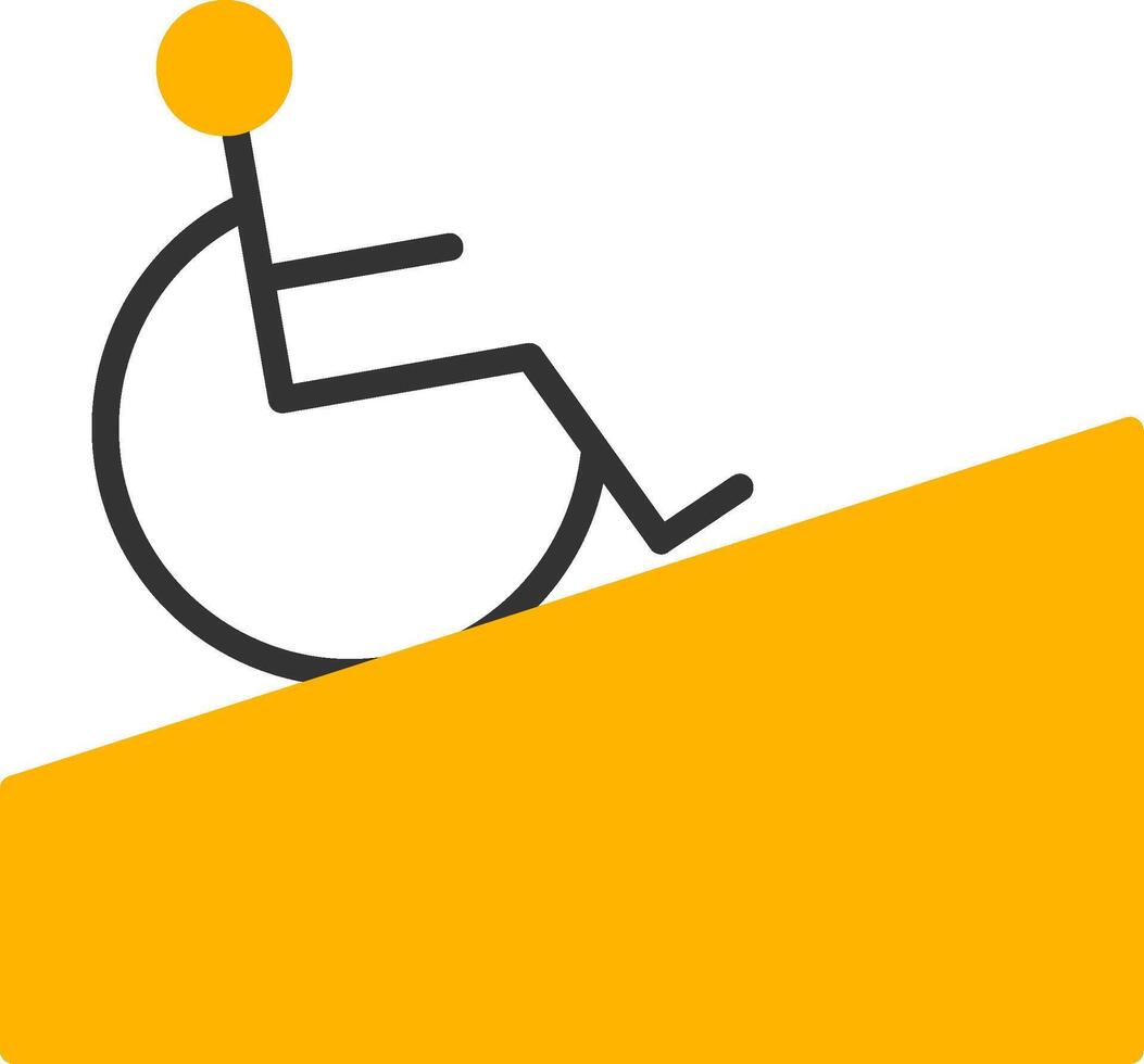 Accessibility Boarding Ramp Glyph Two Color vector