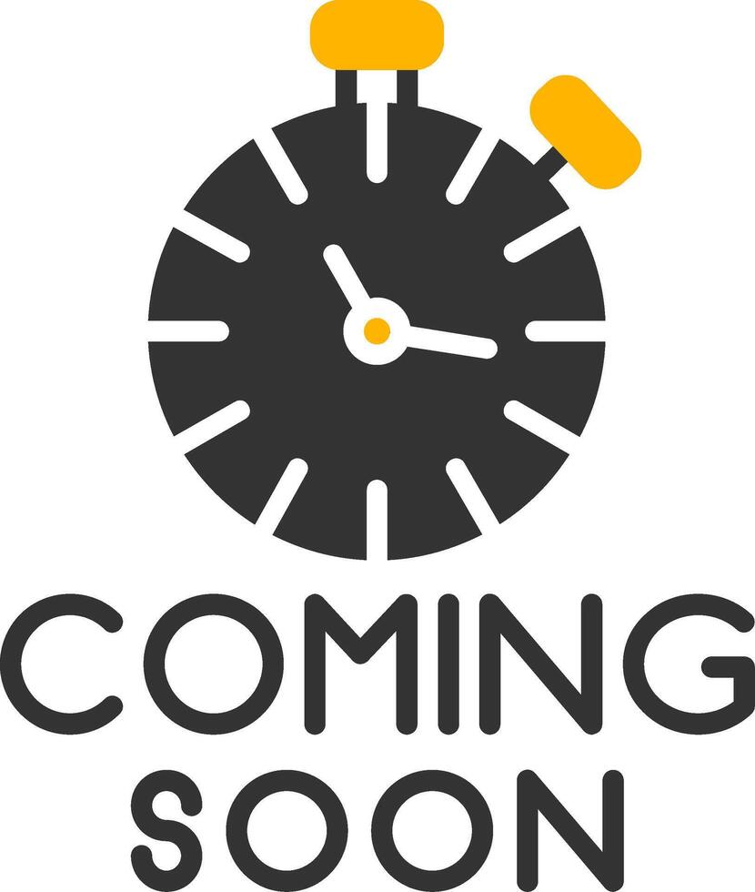 Product Launch Coming Soon Glyph Two Color vector
