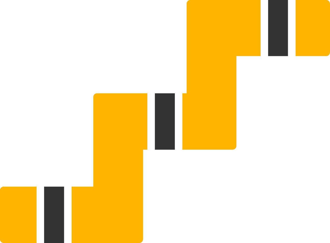 Station Access Stairs Glyph Two Color vector