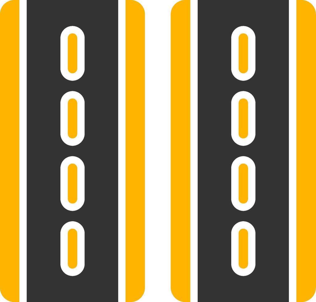 Fast Highway Driving Icon Glyph Two Color vector