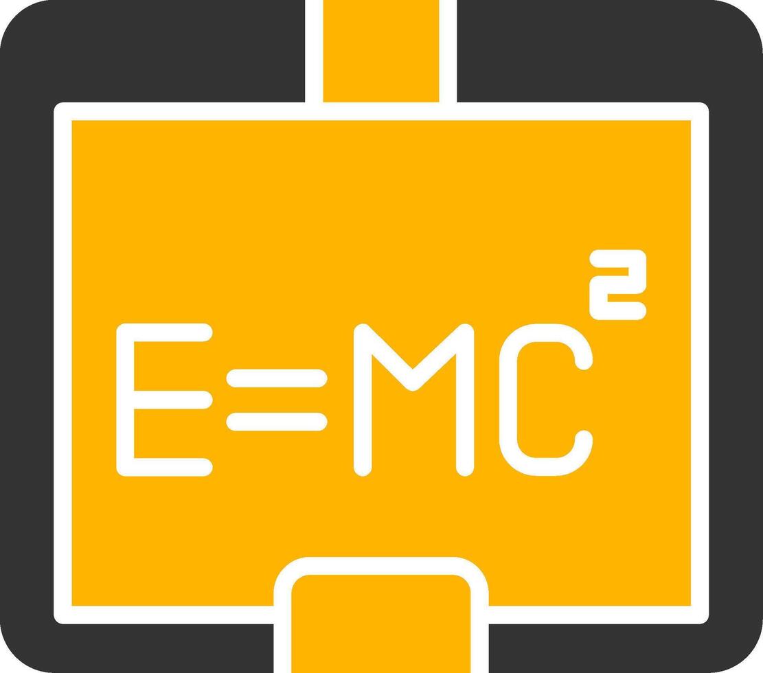 Math Equation with Variables Glyph Two Color vector