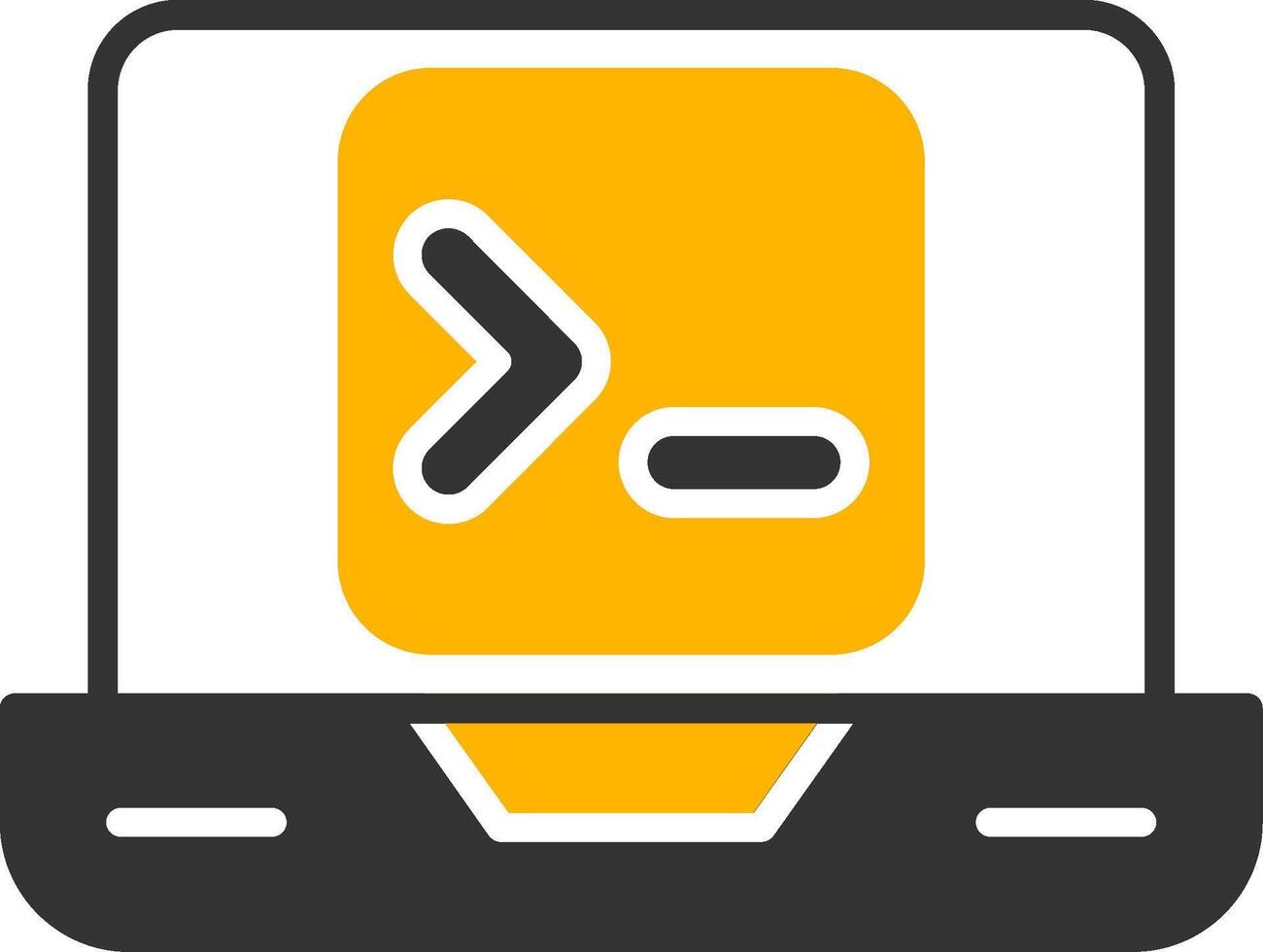 Terminal Command Console Glyph Two Color vector