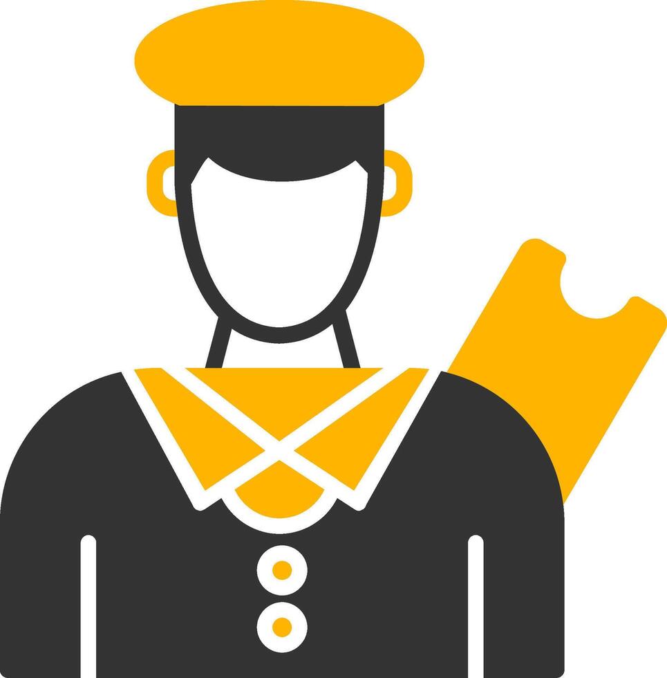 Official Subway Ticket Inspector Glyph Two Color vector