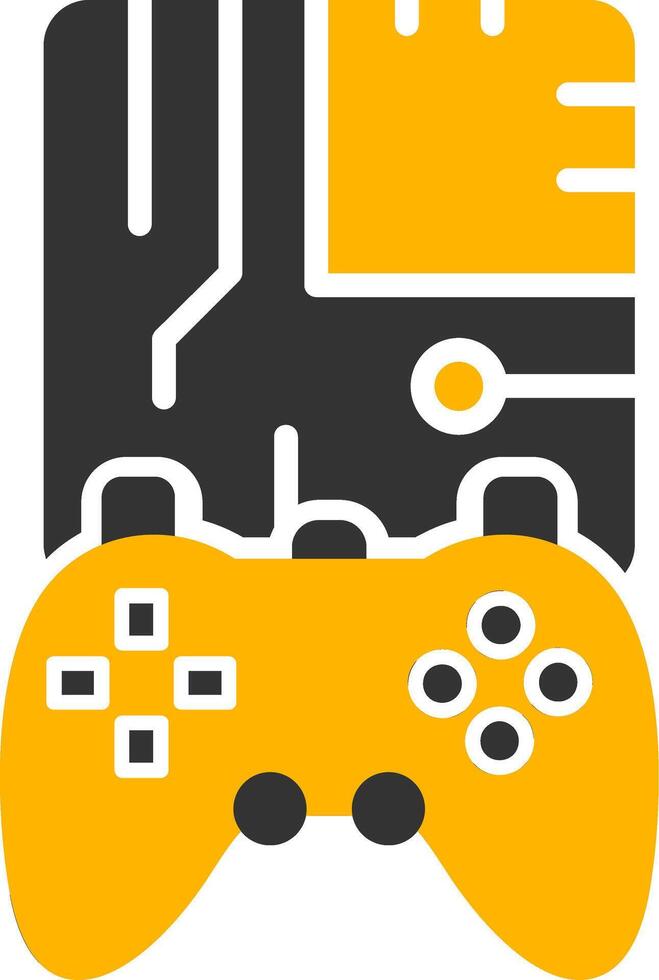 Custom Game Modification Mod Glyph Two Color vector