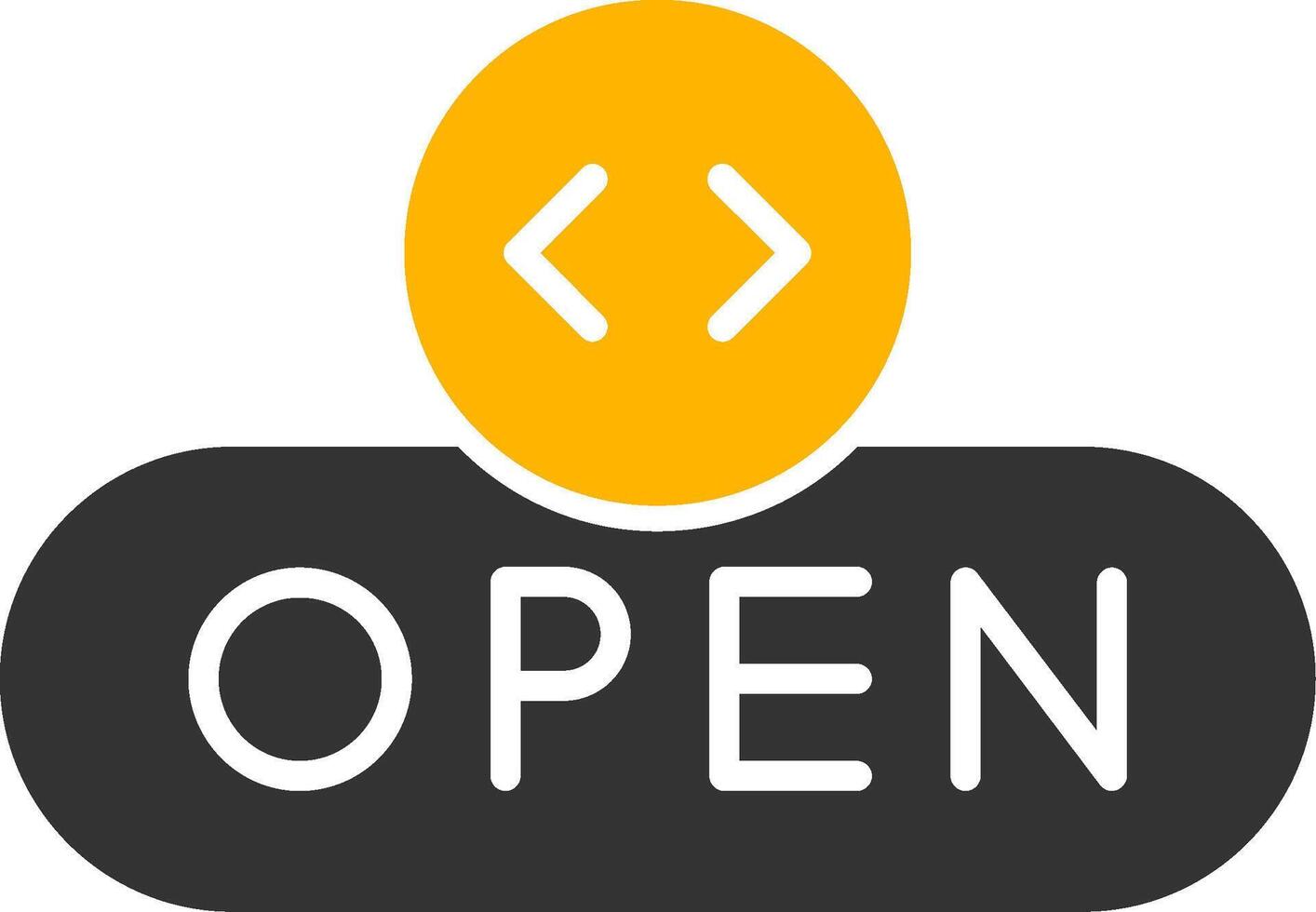 Open File Button Glyph Two Color vector