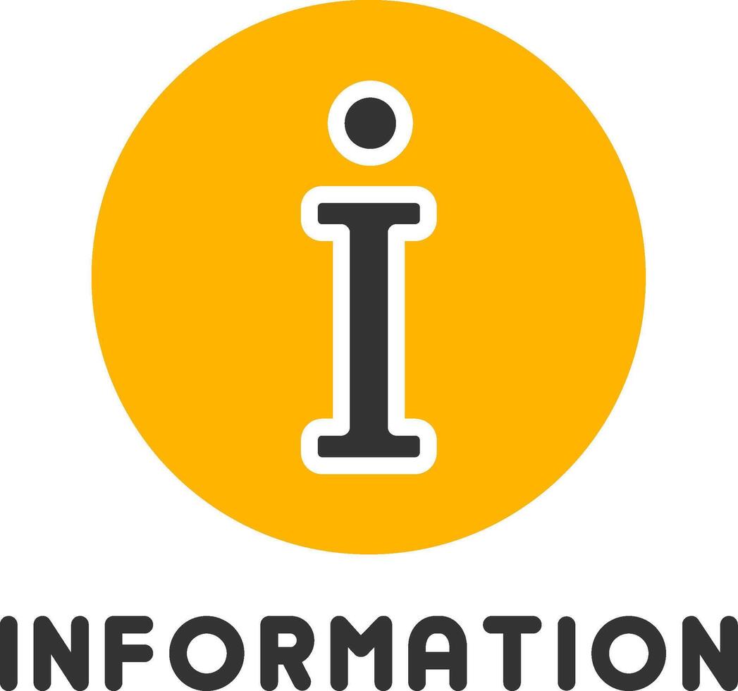 Important Information Notice Glyph Two Color vector