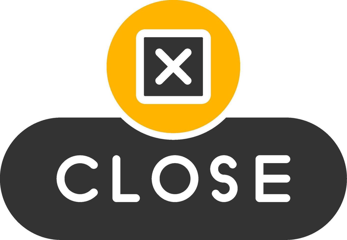 Close Window Button Glyph Two Color vector