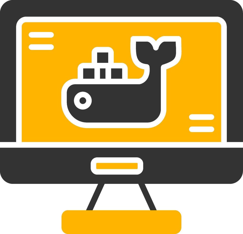 Jenkins Automation Server Glyph Two Color vector