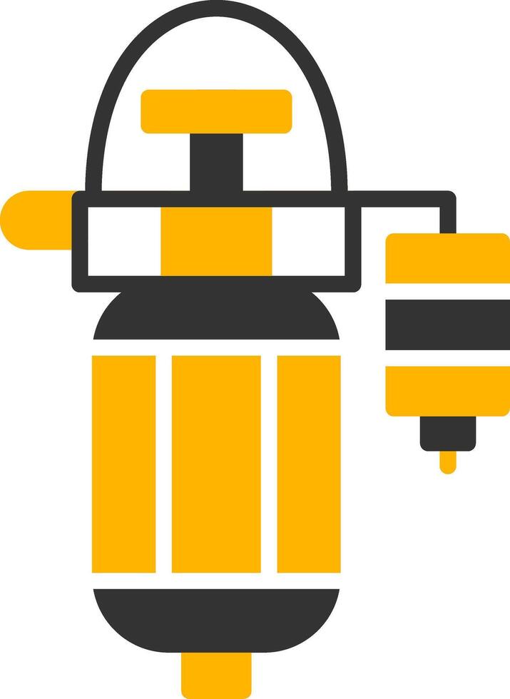 Electric Starter Motor Glyph Two Color vector