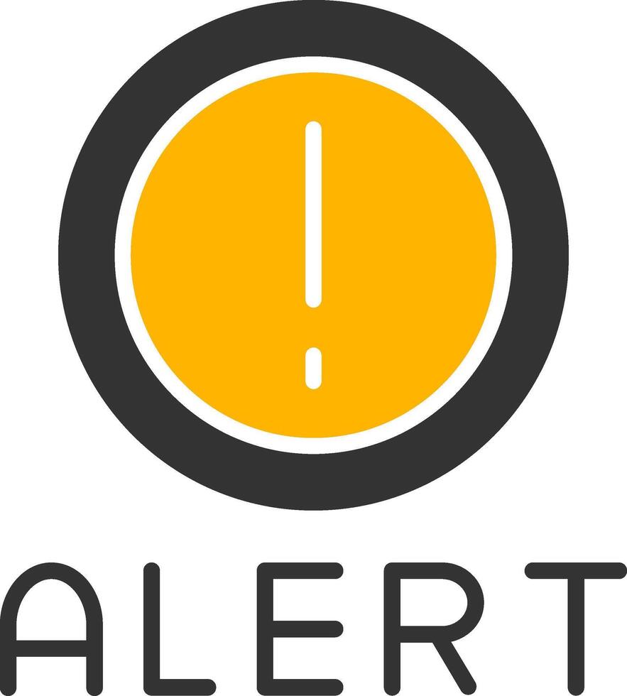 Urgent Alert Message Glyph Two Color vector