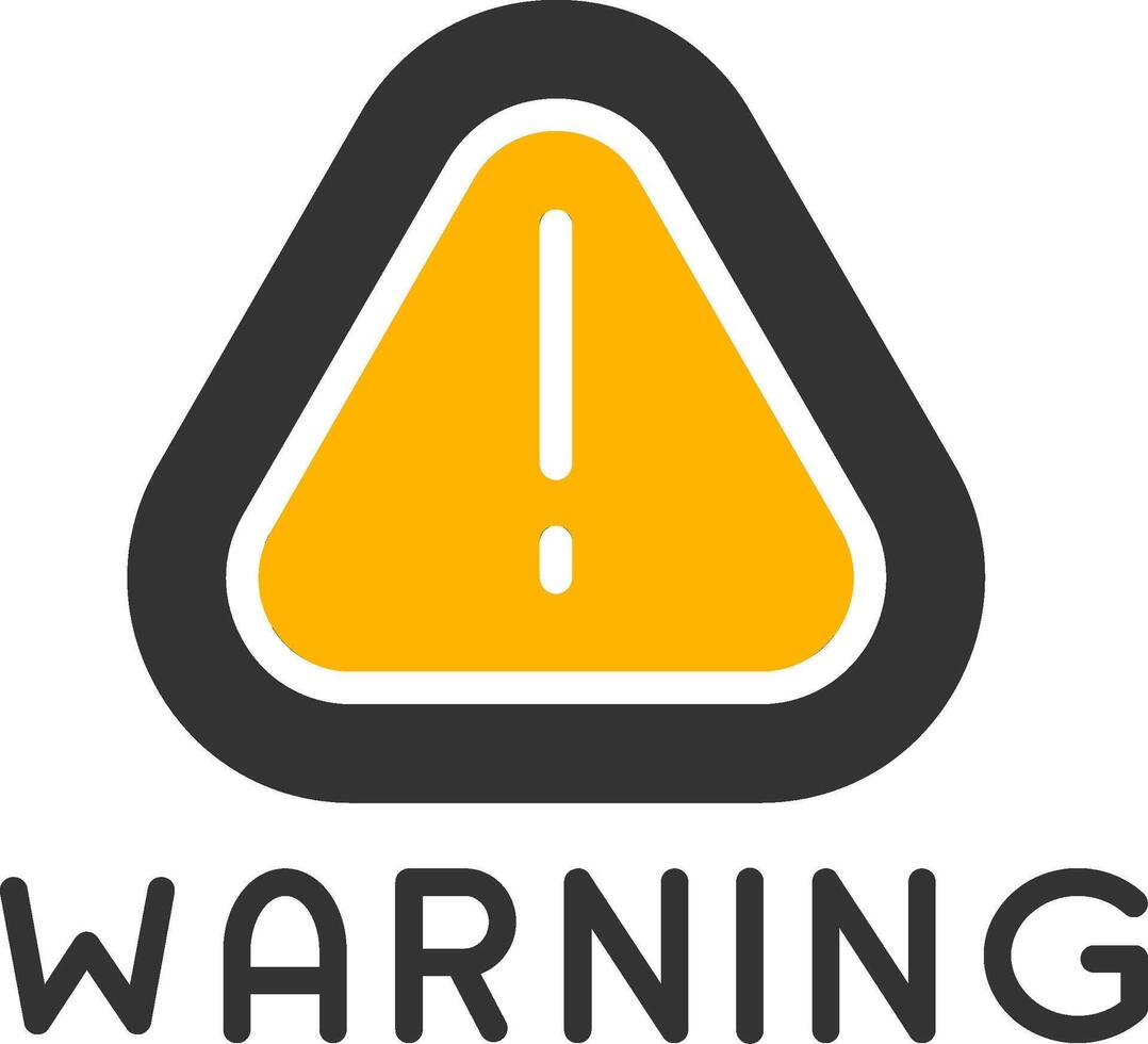 Warning Sign Notification Glyph Two Color vector