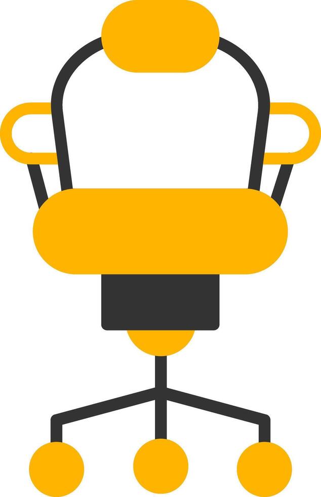 Orthopedic Ergonomic Desk Chair Glyph Two Color vector