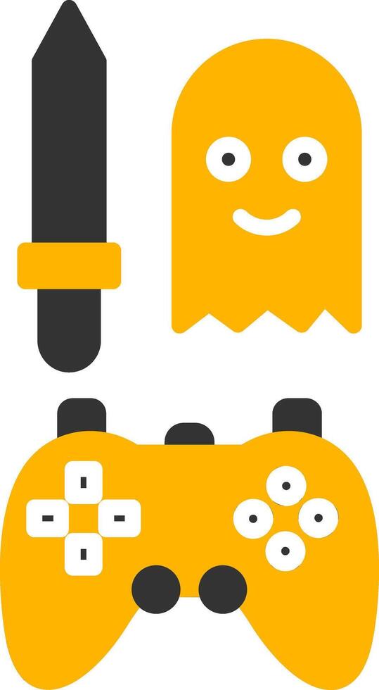 Designed Game Level Map Glyph Two Color vector