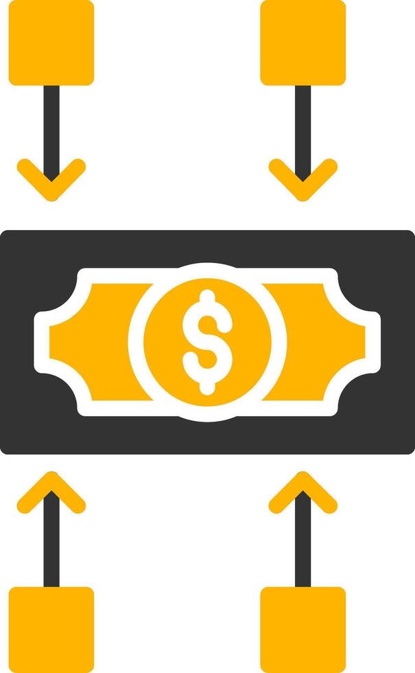 OnGlyph Crowdfunding Platform Glyph Two Color vector