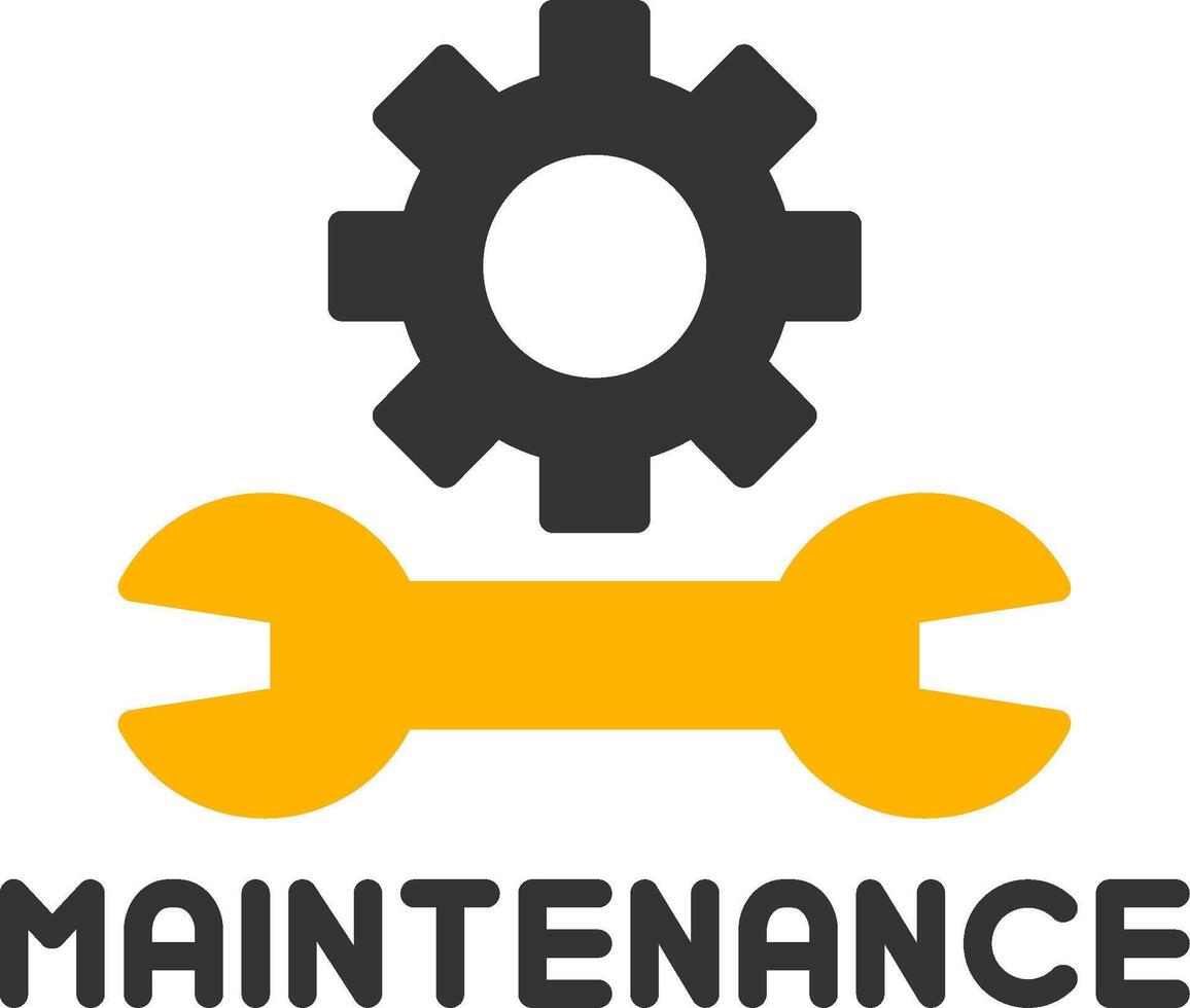 Routine Maintenance Notification Glyph Two Color vector