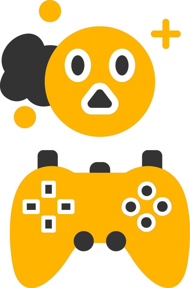 Playable Game Character Glyph Two Color vector