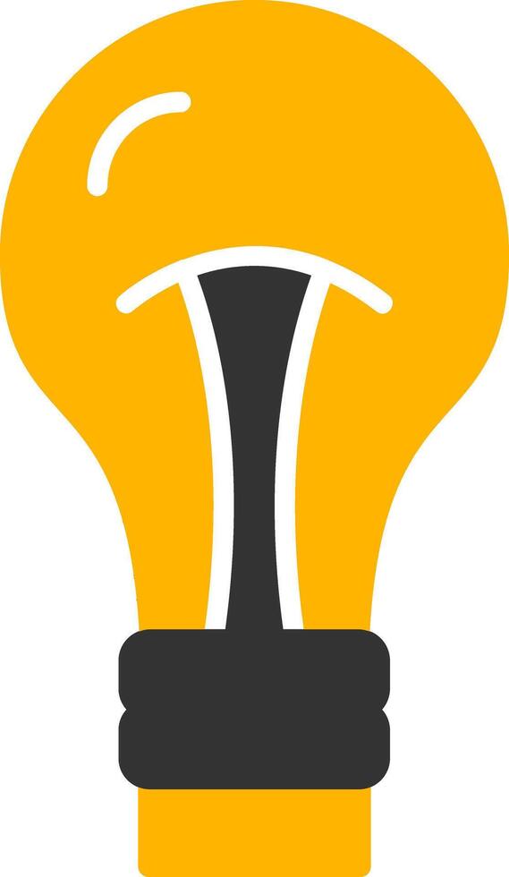 Screw In Light Bulb Glyph Two Color vector
