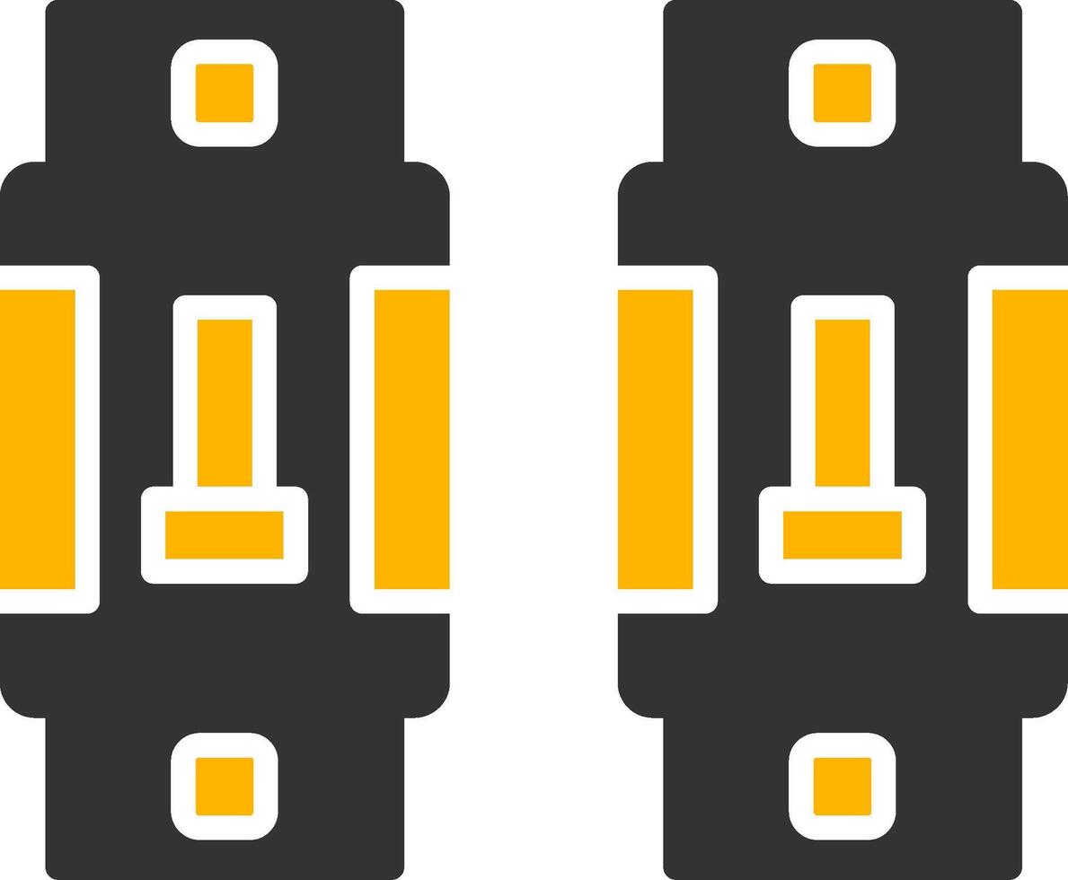 Resettable Circuit Breaker Glyph Two Color vector