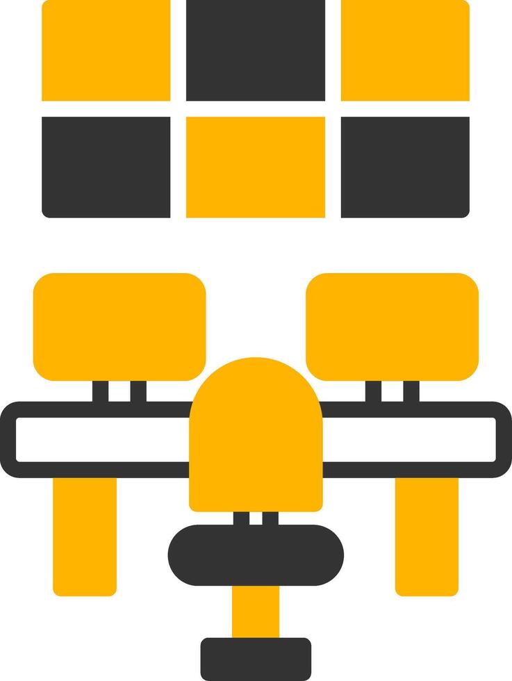 Station Central Control Room Glyph Two Color vector
